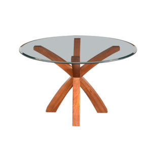 MSCX274 Mesa Circular X Sobre Vidrio