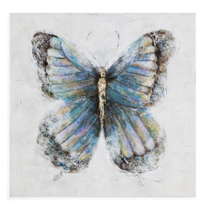 7300-428C Cuadro Mariposa Dorado-Celeste