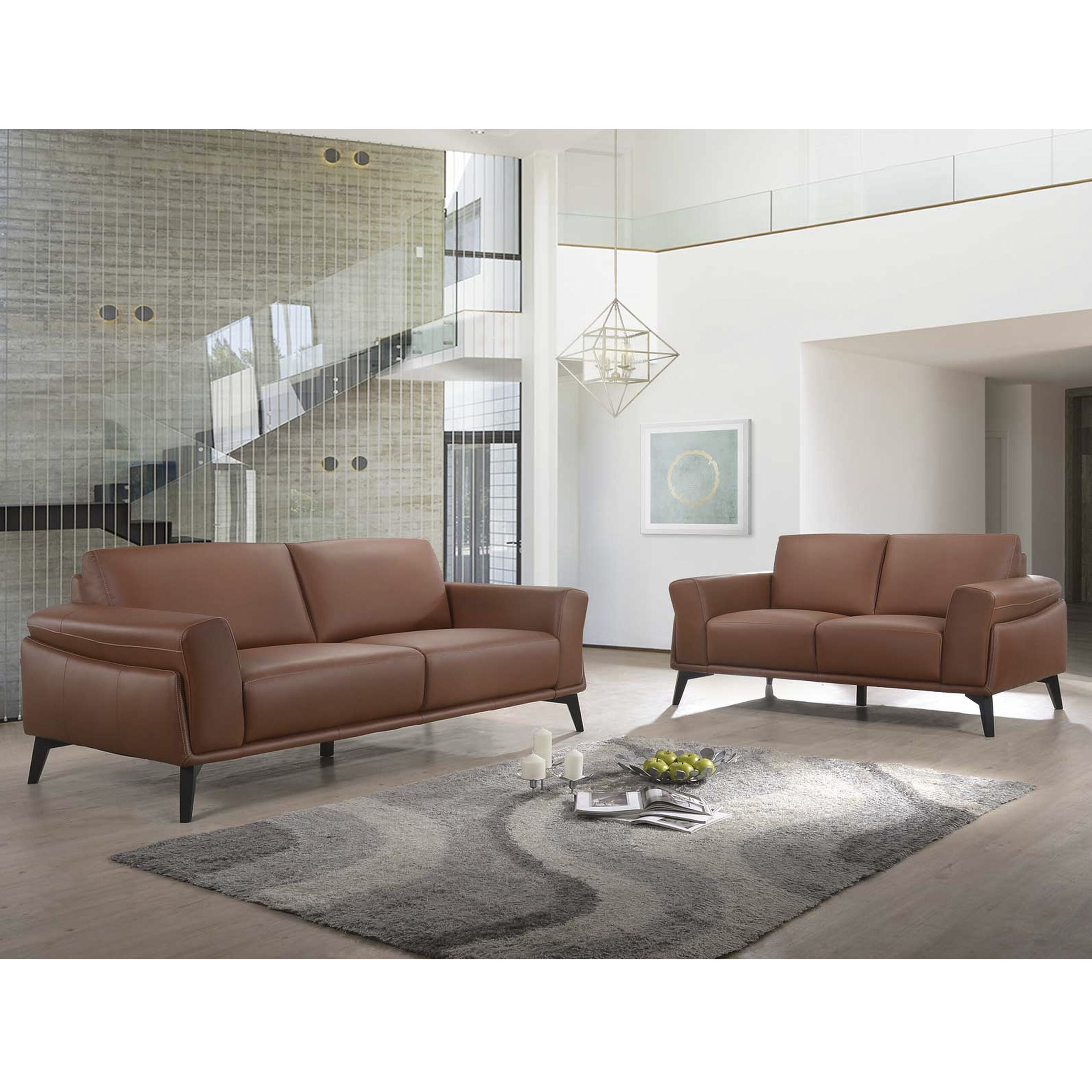 L946-30 Sala de 3 y 2 Plazas en piel