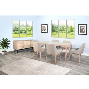 1184WE Juego de Rectangular Circular 6 sillas