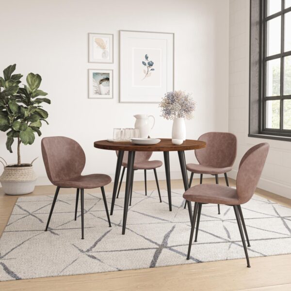 PRELUDIO Juego de Comedor Circular 4 sillas